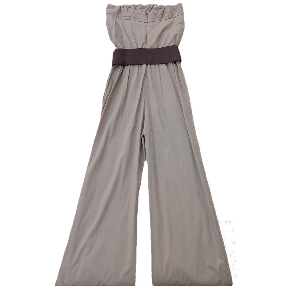 Gorgeous ALICE + OLIVIA Wide Leg High Waisted Khaki Belted Cargo Jumpsuit, Sz. 2 - Picture 2 of 10